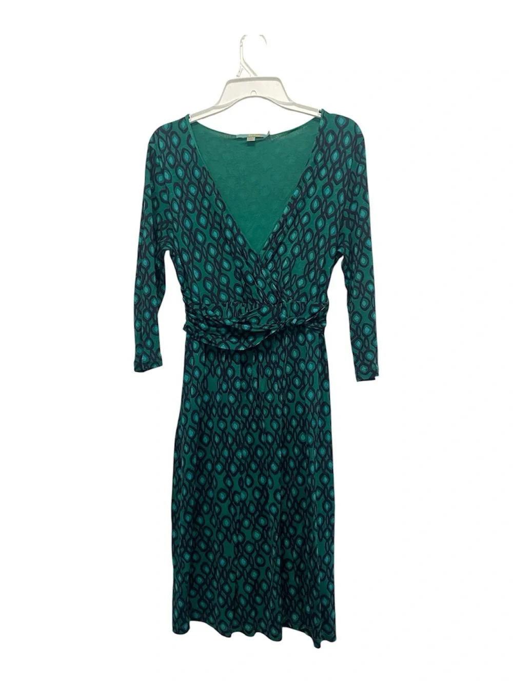 boden green wrap dress Boden Green Faux Wrap Dress Size 12L